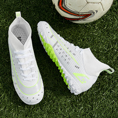 Men's High Top TF Cleats Lightweight Sport Shoes for Soccer Running