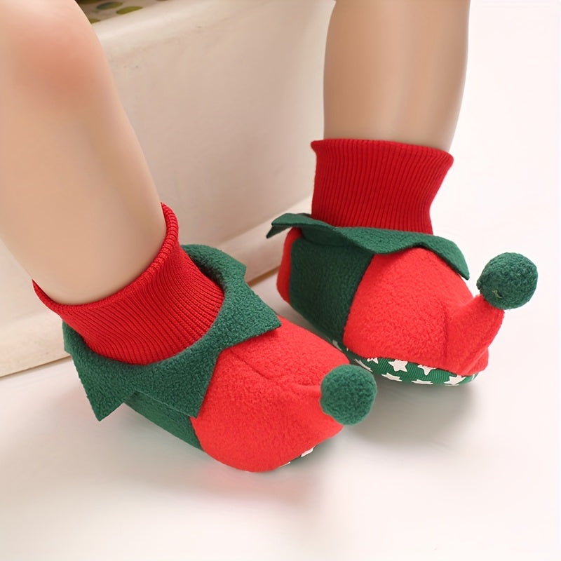 Christmas Cartoon Baby Boots Soft and Warm for Indoor Outdoor Walking