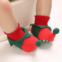 Christmas Cartoon Baby Boots Soft and Warm for Indoor Outdoor Walking