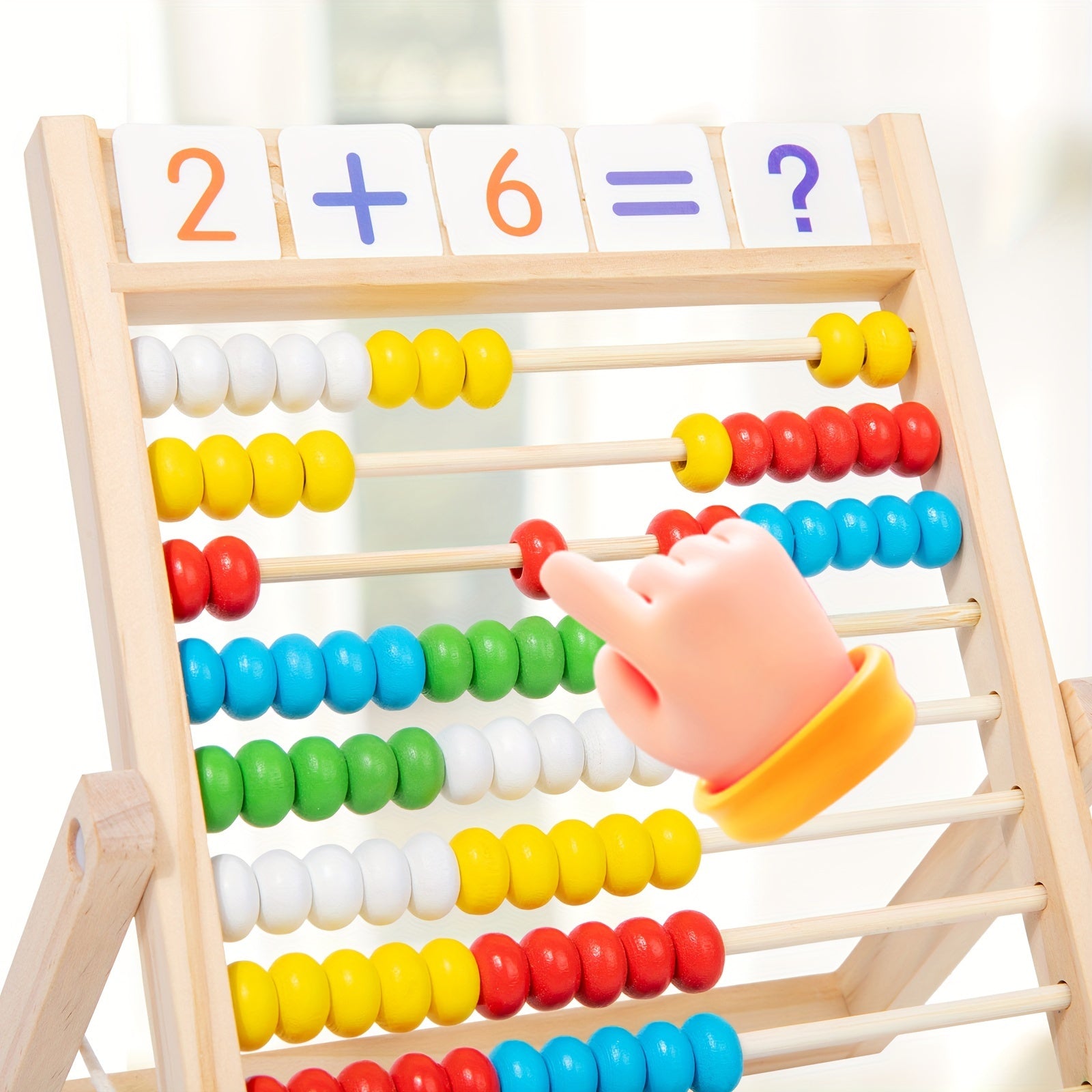 Wooden Abacus Toy for Early Learning Math - Preschool Educational Counting Beads