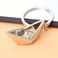 Creative Boat Shaped Keychain Metal Key Rings