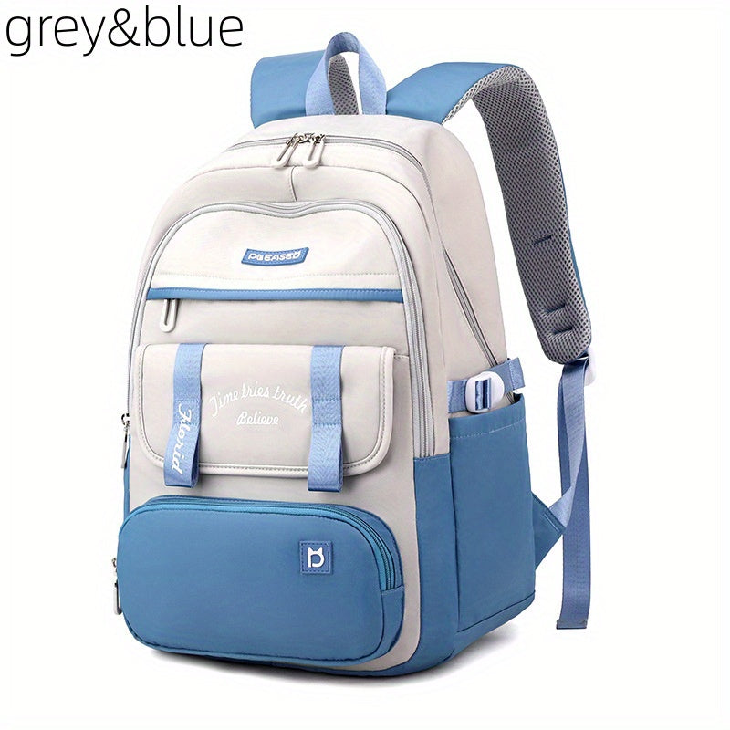Preppy Style Schoolbag Oxford Cloth Laptop Backpack Large Capacity