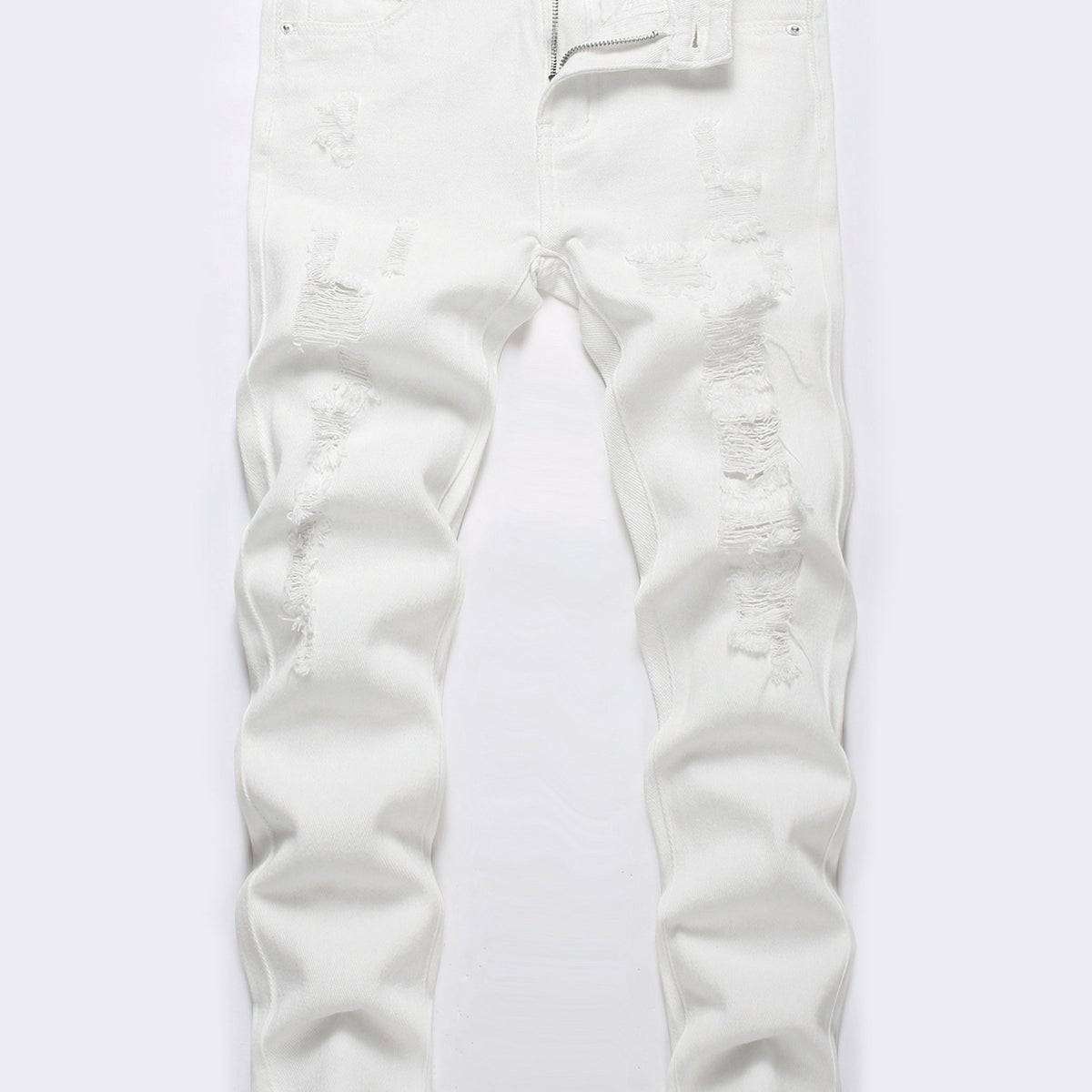 Boys Ripped Jeans Skinny Slim Fit Washed Denim Long Pants Kids Clothing