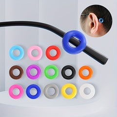 2pcs Silicone Glasses Ear Hook Non slip Cover Round Ear Hooks Sports Accessories