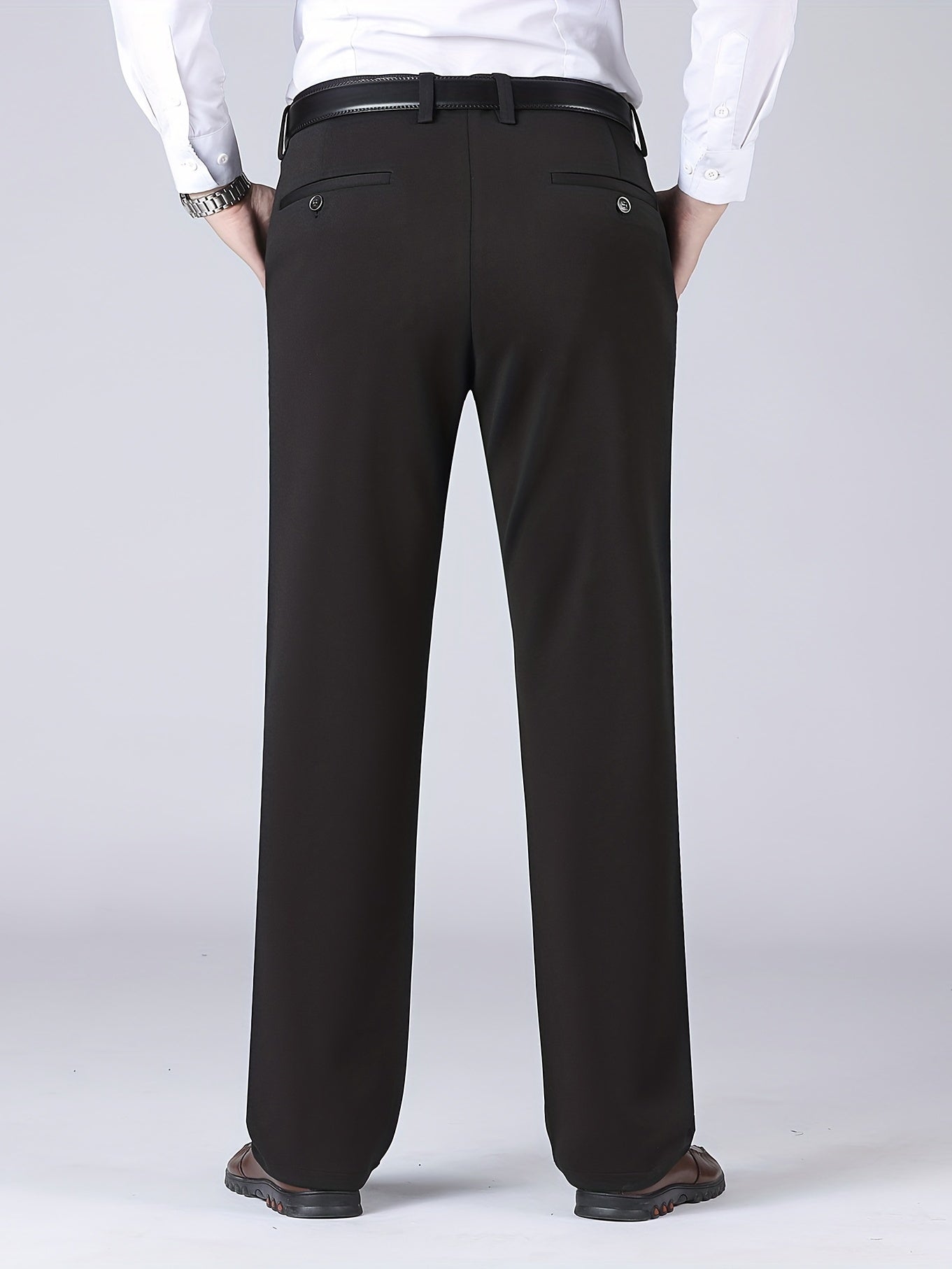 Men's Classic Solid Dress Pants for Business - Spring Summer