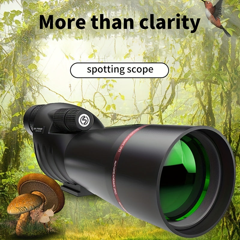 25 75x60 HD Monocular High Power FCM Layer Coating BK4 Prism Long Range