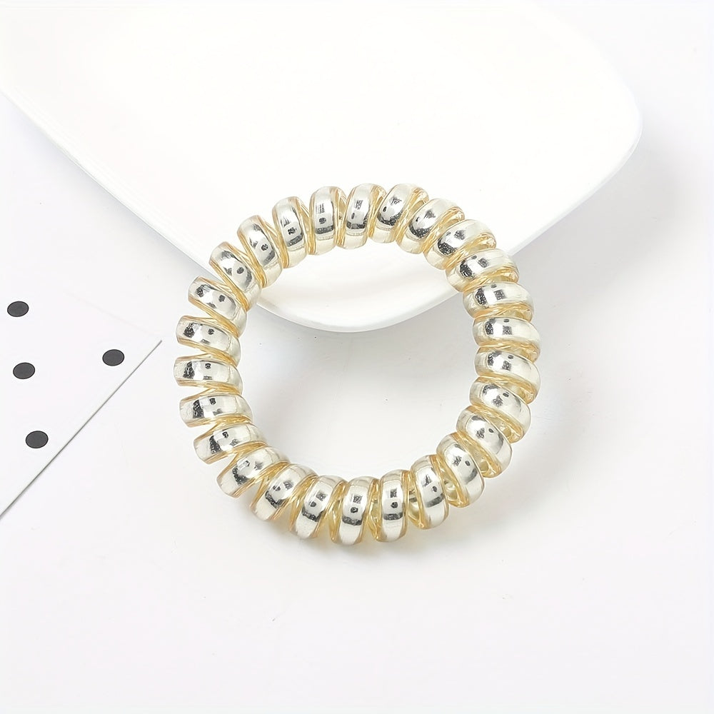 High Elasticity Resin Spiral Hair Tie Set