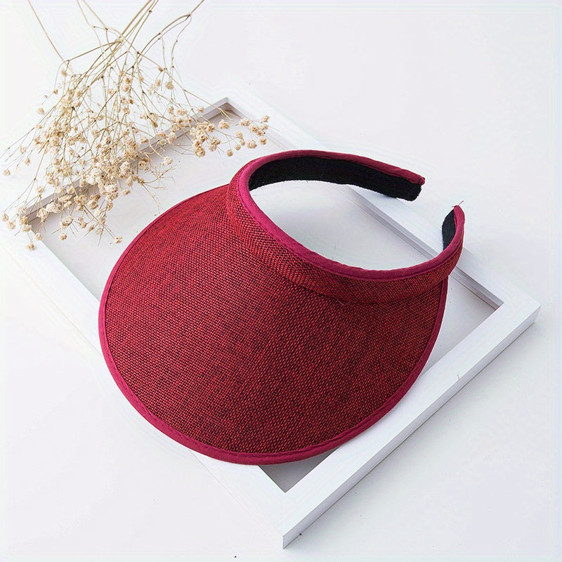 Casual Visor Hat Wide Brim Sunscreen UV Protection Beach Hats