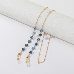 Colorful Glasses Chain Beaded Crystal Glass Mask Chain