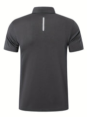 Men's Vintage Polo Shirt Casual Button Up Polo Shirt