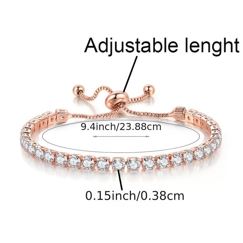 18K Plated Tennis Bracelet Full Zircon Chain Personality Hand Jewelry