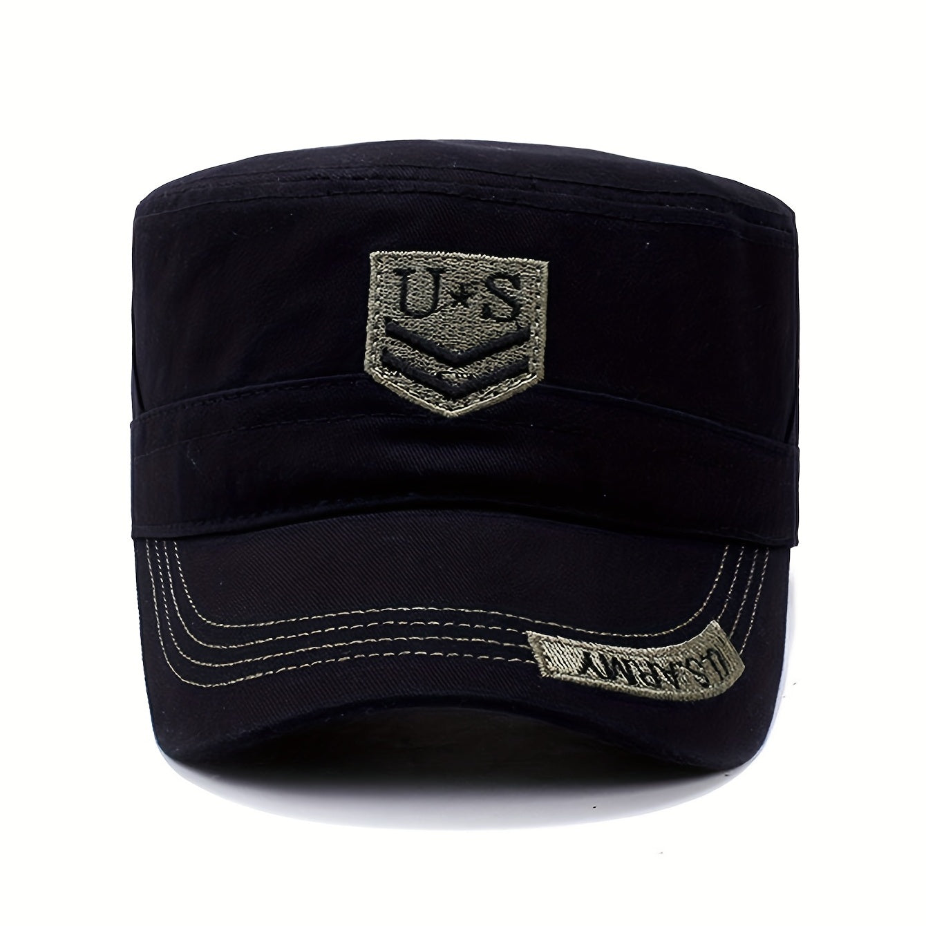 US Army Embroidered Flat Hat Camo Military Flat Cap