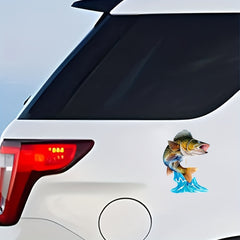 Jumping Bass Trout 3D Fish Art Decal Car Sticker