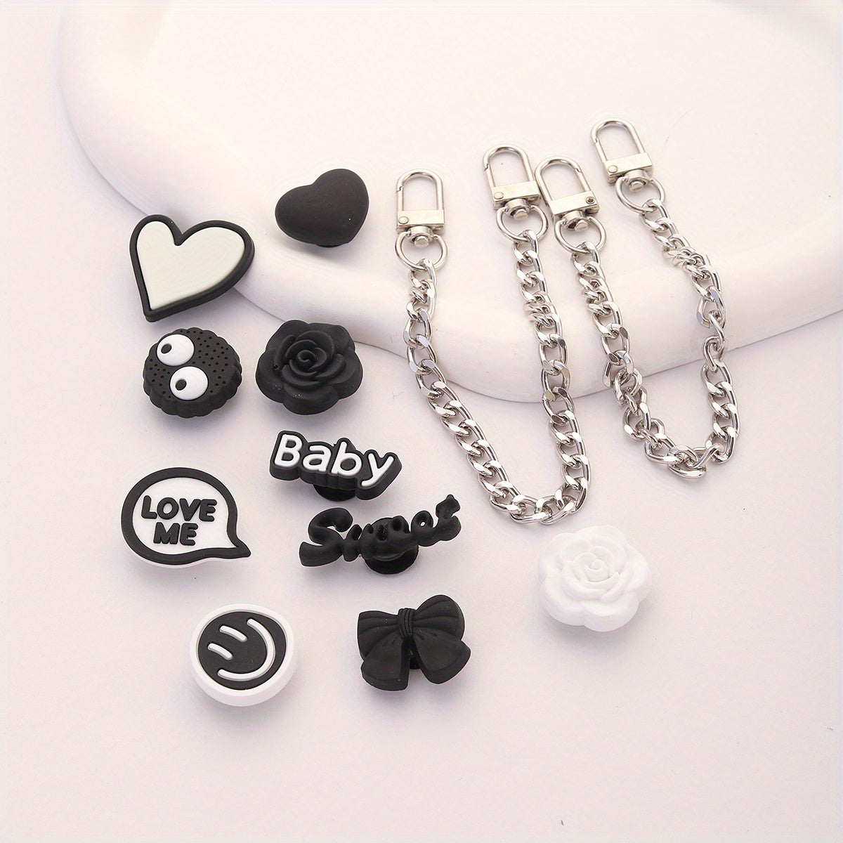 12pcs Cartoon Shoe Charm Sandal Slipper Buckle Set
