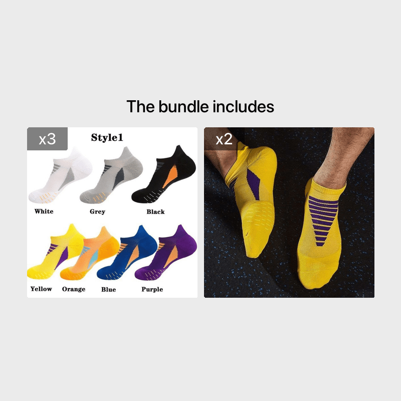 Men's Athletic Ankle Socks for Sports Running Cycling