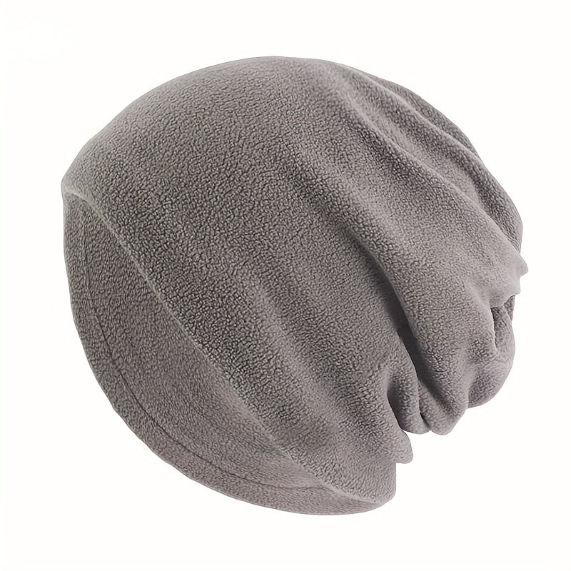 Soft Polar Fleece Pullover Hat with Neck Cover for Winter