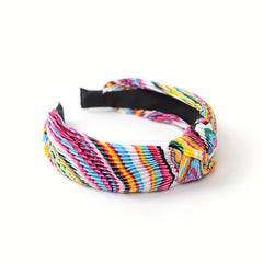 Boho Rainbow Headband Wide Headdress Hair Accessories For Women Girls