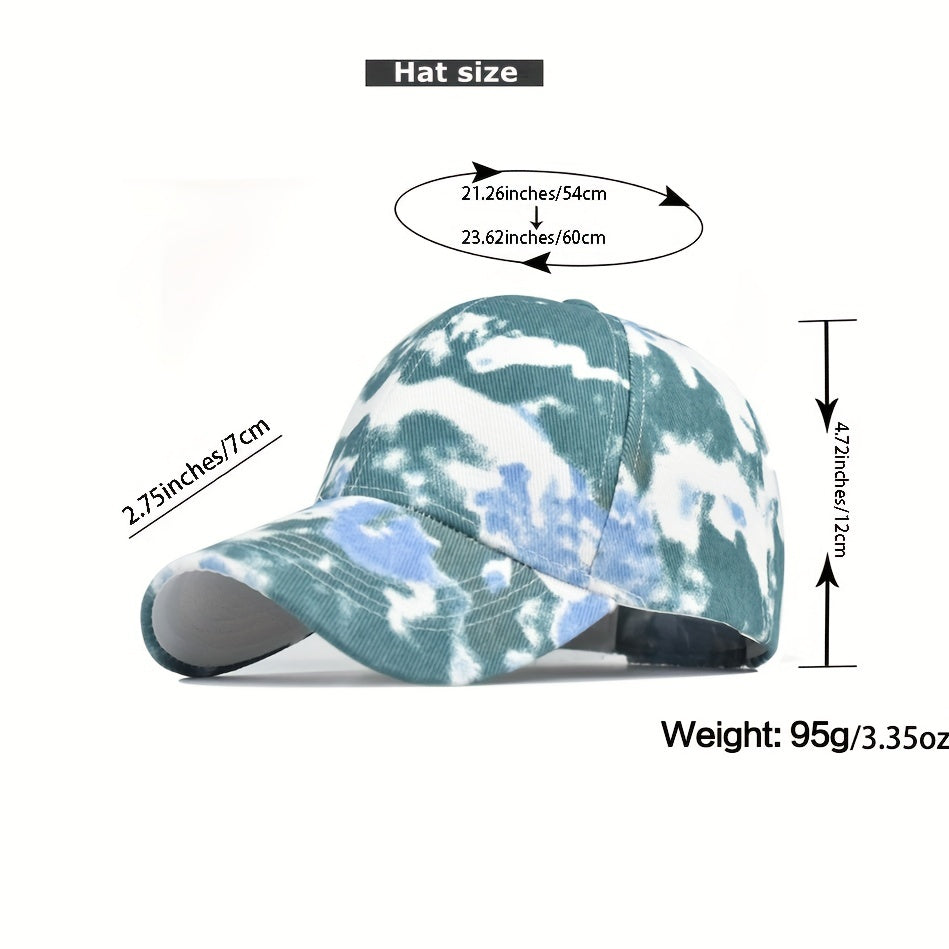 Tie Dye Cotton Baseball Cap Candy Casual Sunscreen Sports Hat