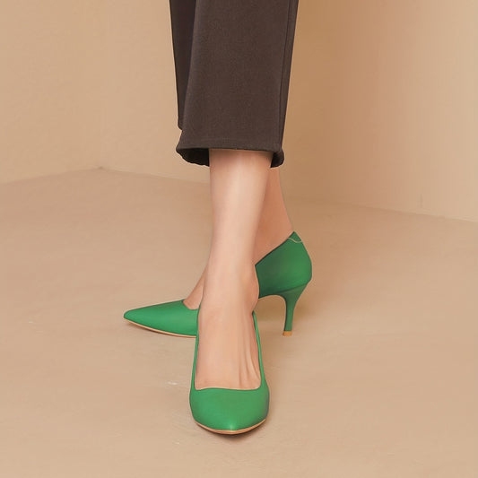 Women's Solid Stiletto Heels Point Toe Outdoor Pumps