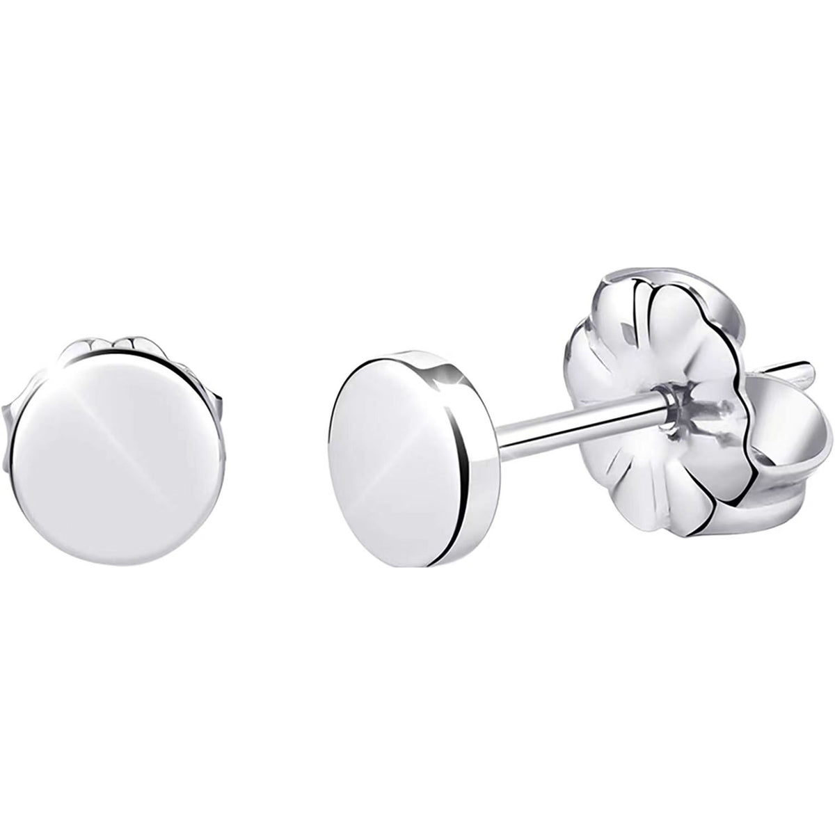 Titanium Round Heart Lightning Moon Earrings
