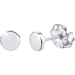 Titanium Round Heart Lightning Moon Earrings