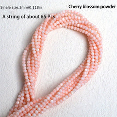 3mm Colored Natural Shell Beads Round Loose Beads DIY Jewelry 65p