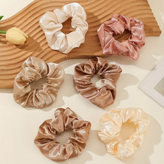 6pcs Soft Fabric Scrunchies Hair Tie Elastic Ponytail Holder Hair Accessories