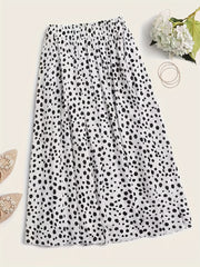  Dalmatian Print Maxi Skirt