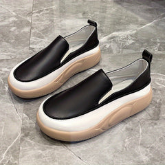 Women's Flat Loafers Soft Sole Slip On Shoes PU Leather Walking Flats