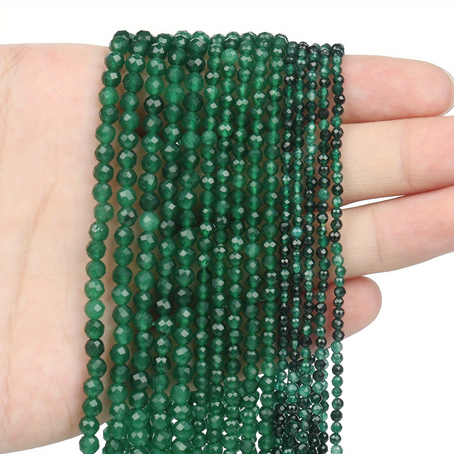 Faceted Stone Beads 2-4mm Malachite Turquoise Jade Agate Lapis Spacer