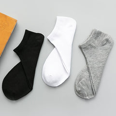 5 Pairs Breathable Low Cut Ankle Solid Socks Women's Stockings