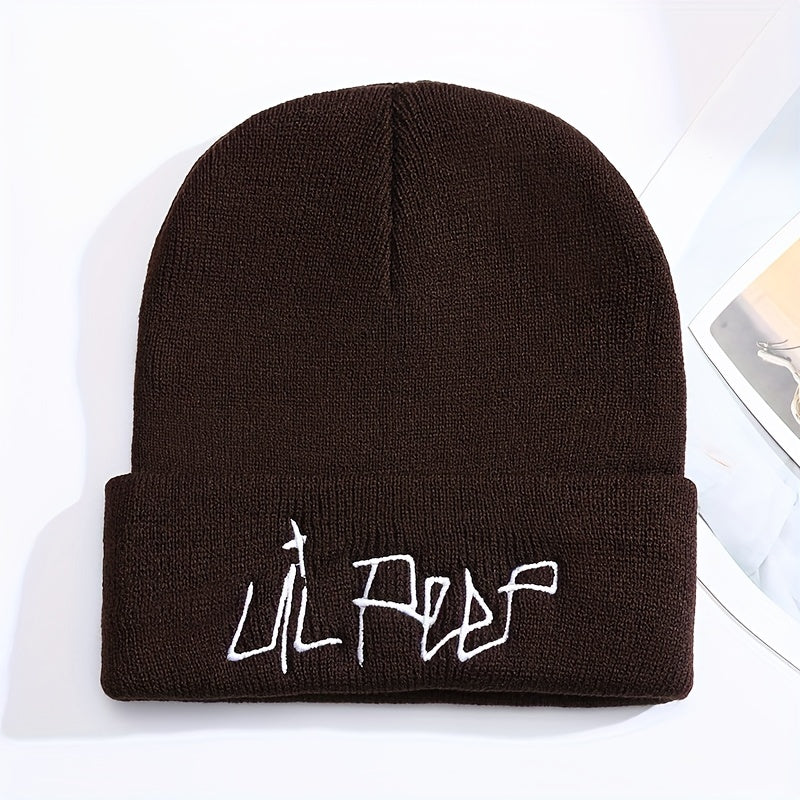 Lil Peep Cartoon Embroidered Warm Beanie Hat