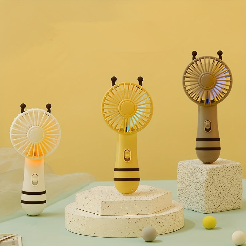 Bee Shape Handheld Fan Portable USB Rechargeable Mini Fan