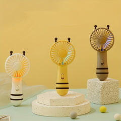 Bee Shape Handheld Fan Portable USB Rechargeable Mini Fan