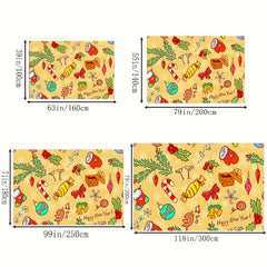 Christmas Room Carpet Waterproof Kitchen Rug Anti-Slip Mat