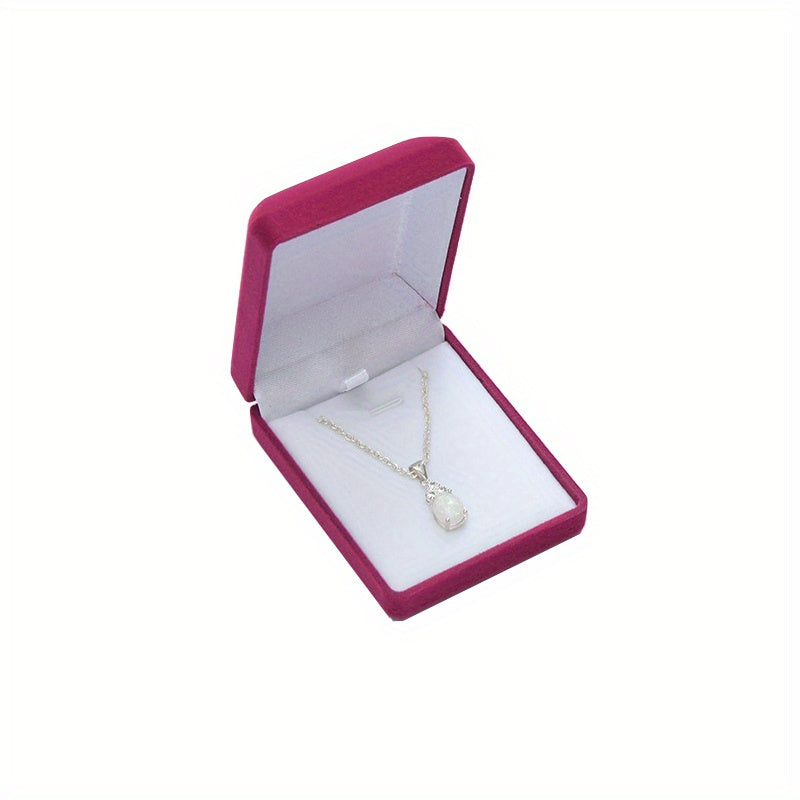 Velvet Necklace Pendant Jewelry Display Box for Gifts