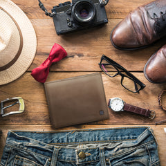 RFID Blocking Leather Men's Wallet with Coin Pocket