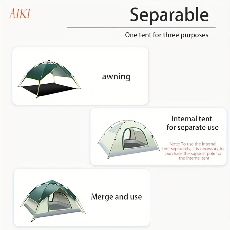 Portable Automatic Camping Tent with 2 Ground Vents