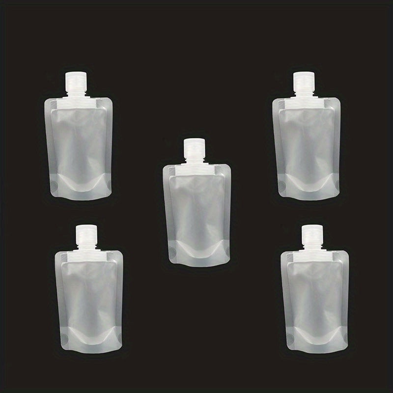 5pcs 30 50 100ml Transparent Refillable Bags Travel Set