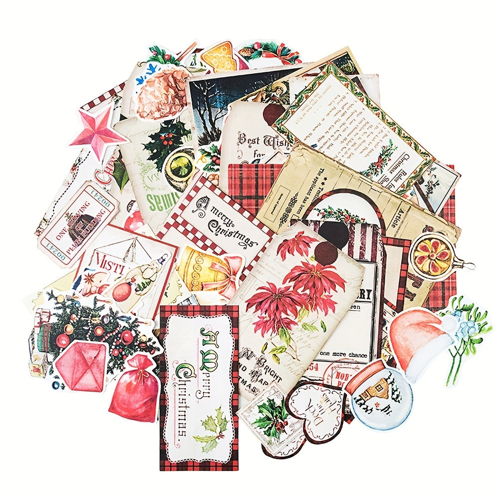 138pcs Retro Christmas Stickers DIY Gift Stickers