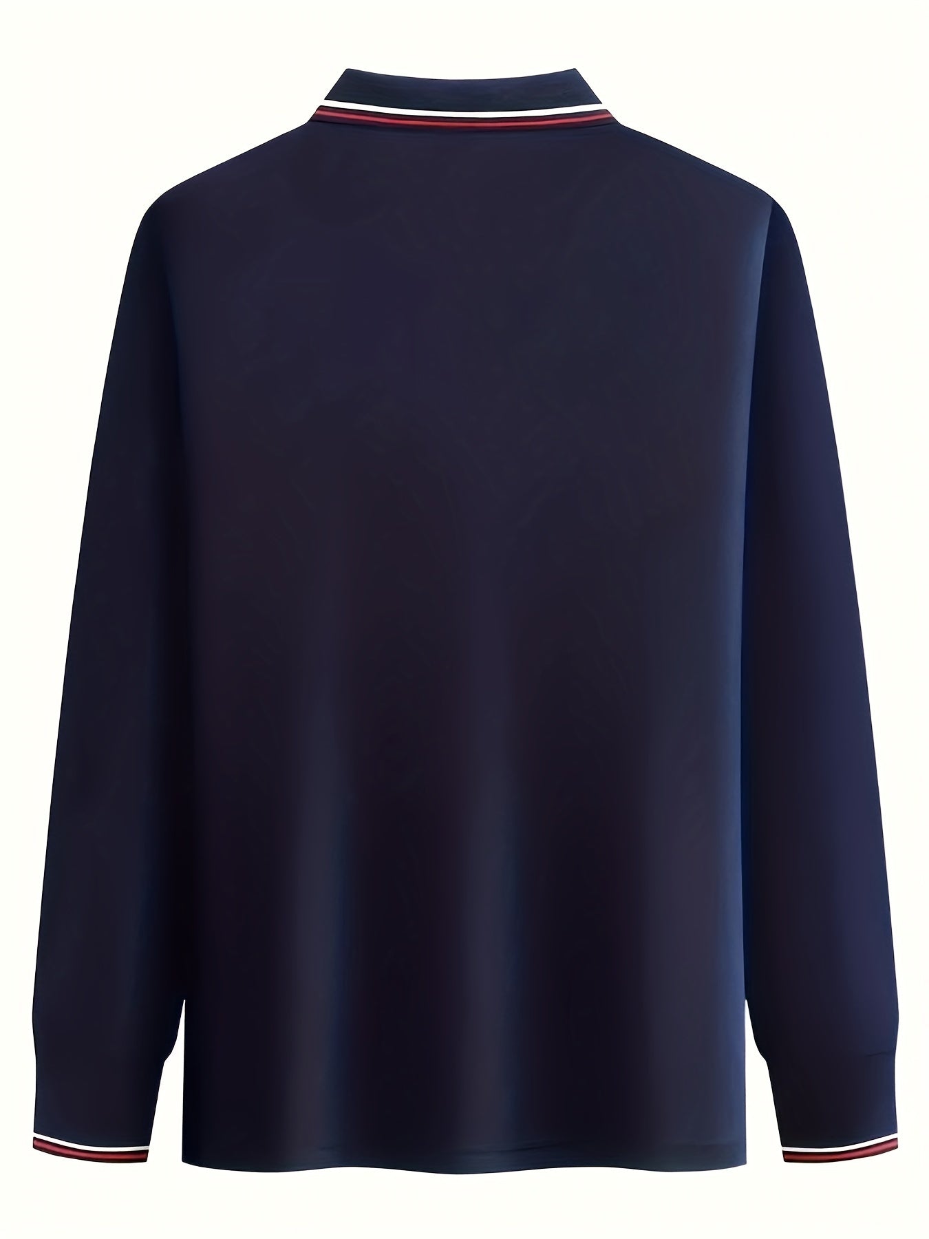 Men's Vintage Long Sleeve Polo Shirt Casual Lapel Button Up