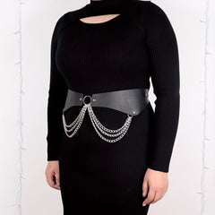  Chain Tassel Waistband Harness Belt Gothic Layer