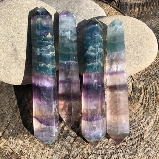 Natural Fluorite Double Pointed Pillar Crystal