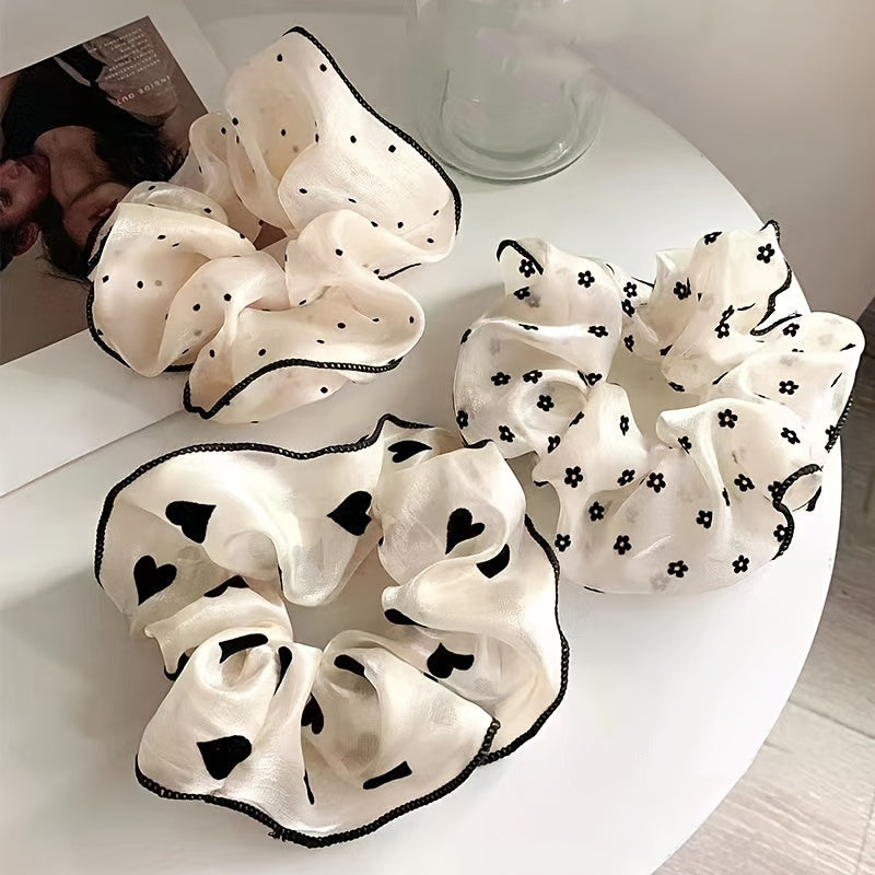 Large Satin Silk Hair Accessories Hair Ties Elastic Hair Ring Scrunchies
