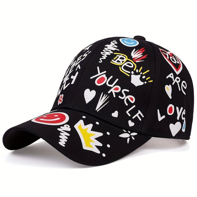 Graffiti Print Hip Hop Baseball Cap Sun Hat Unisex