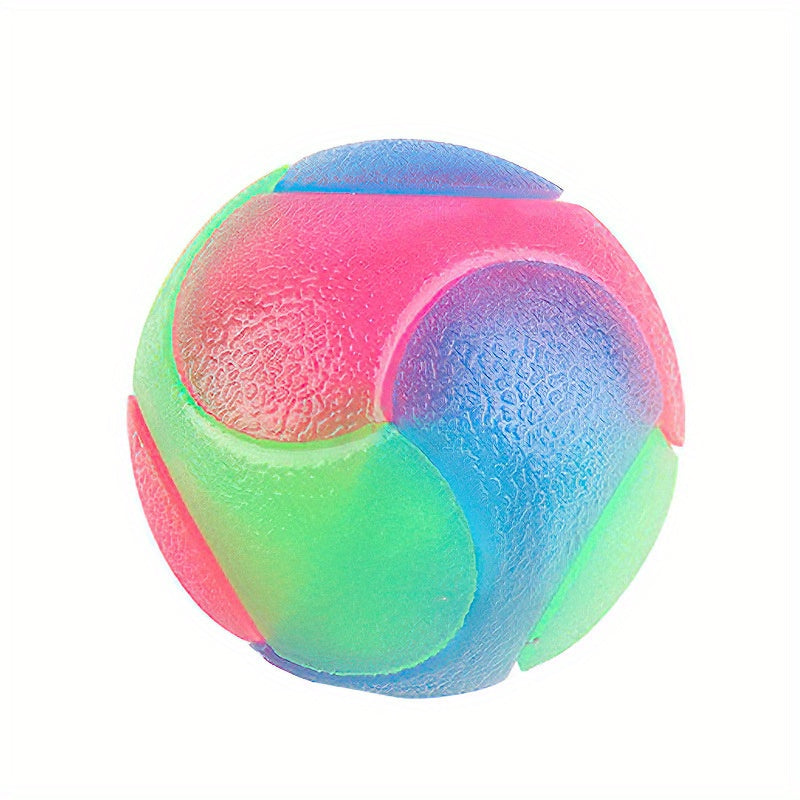 Glow Dog Chew Ball Toy Flashing Elastic Ball Pet Toys