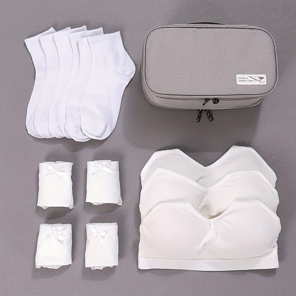 Portable Travel Underwear Bag Lightweight Zipper Luggage Bag