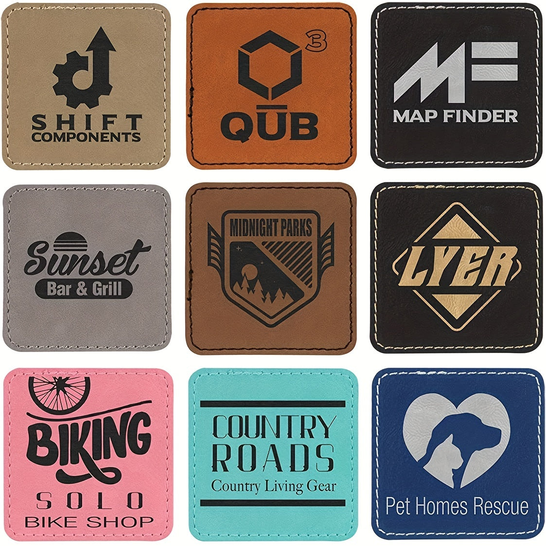 30pcs Blank Leather Patches Adhesive Trucker Hat Iron DIY Crafts Clothing Repair