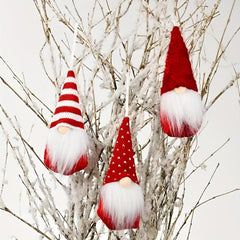 3pcs Christmas Tree Hanging Dwarf Decorations Plush Santa Claus Elf