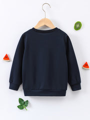 BIRTHDAY BOY Letter Print Boys Casual Sweatshirt